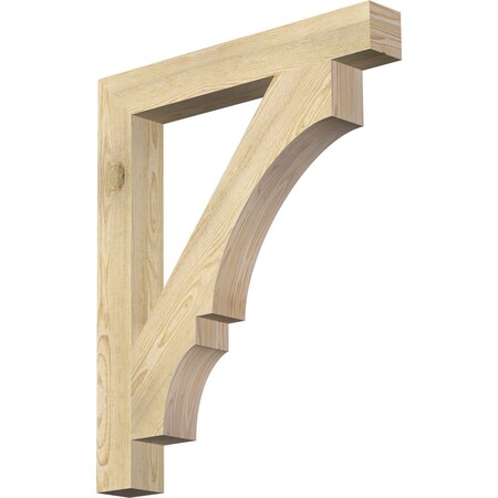 Ekena Millwork Balboa Block Rough Sawn Bracket, Douglas Fir, 4"W x 30"D x 36"H BKT04X30X36BOA05RDF
